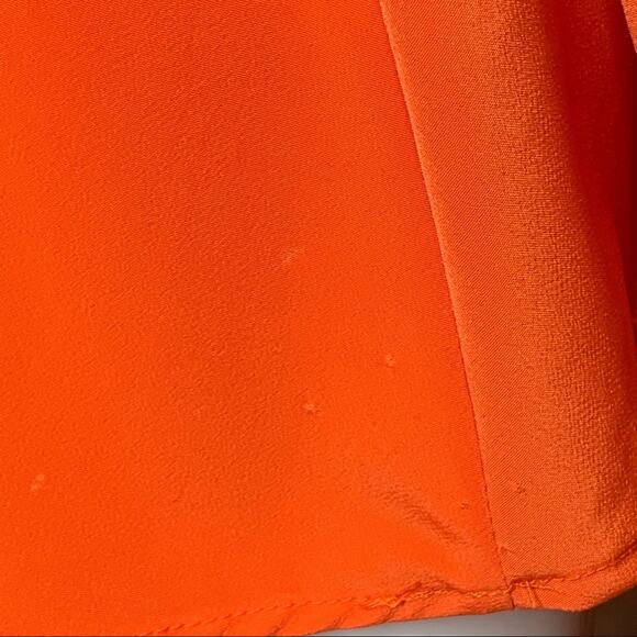 H&M Dress Sleeveless V-Neck Zipper in Front Orange Size 8 - Picture 13 of 14